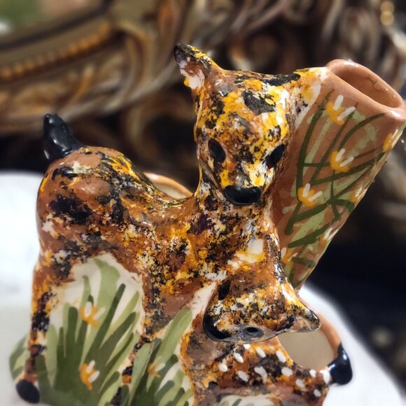 Vintage Kitschy Doe and Fawn Deer Bud Vase - Picture 6 of 12